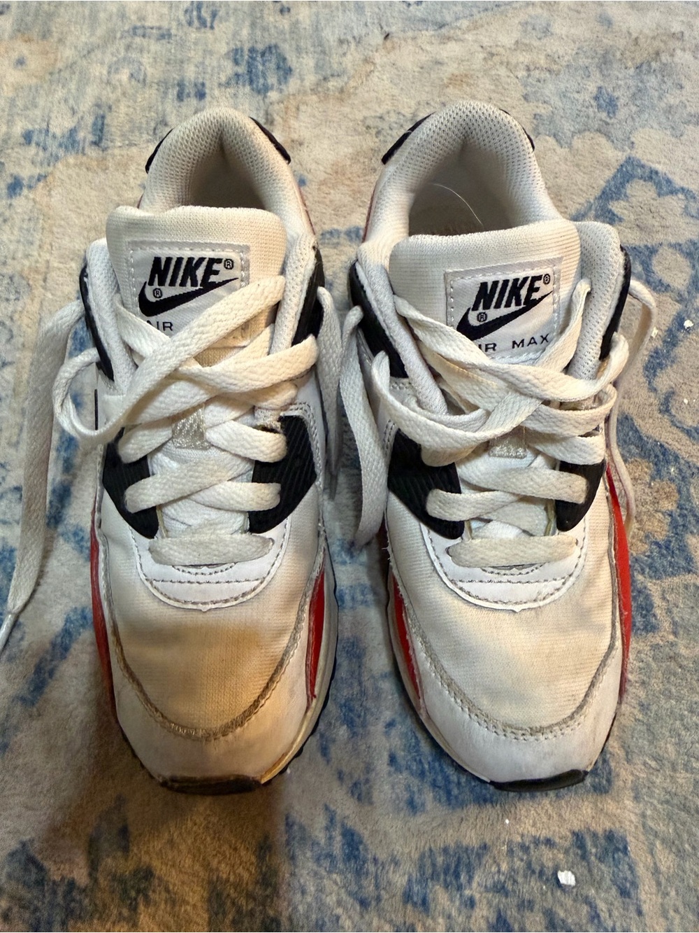 Nike Kids White and Red Sneakers